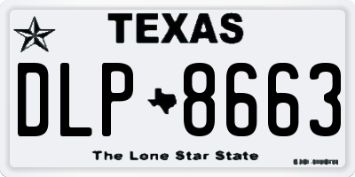 TX license plate DLP8663