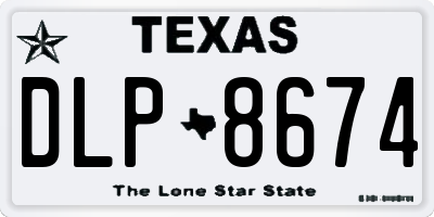 TX license plate DLP8674