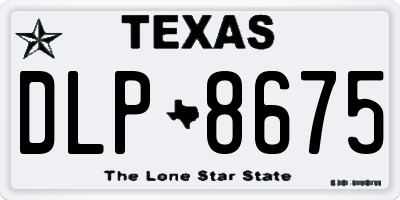 TX license plate DLP8675