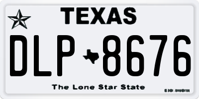 TX license plate DLP8676