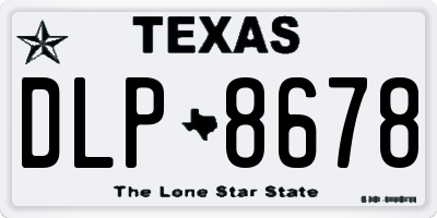 TX license plate DLP8678