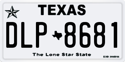 TX license plate DLP8681