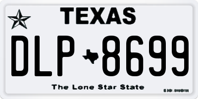 TX license plate DLP8699