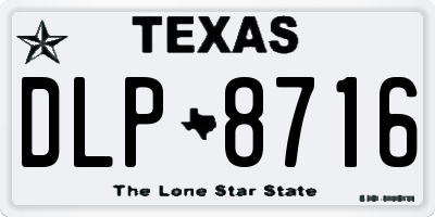 TX license plate DLP8716