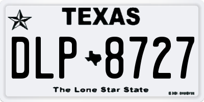 TX license plate DLP8727