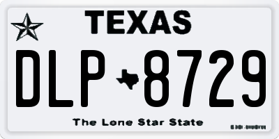 TX license plate DLP8729