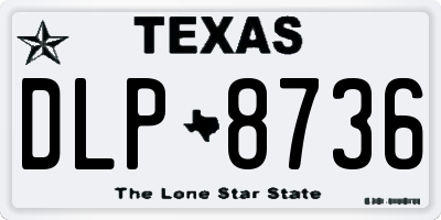 TX license plate DLP8736