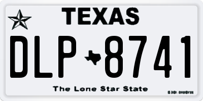 TX license plate DLP8741