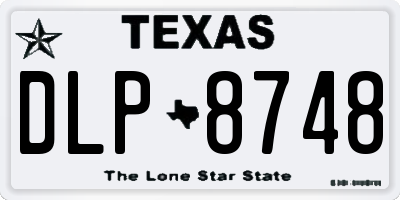 TX license plate DLP8748