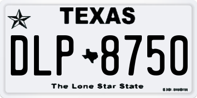 TX license plate DLP8750