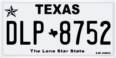 TX license plate DLP8752