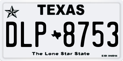 TX license plate DLP8753