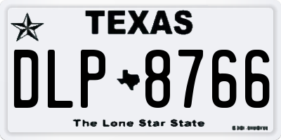 TX license plate DLP8766