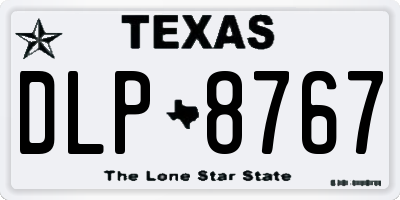 TX license plate DLP8767