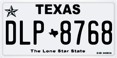 TX license plate DLP8768