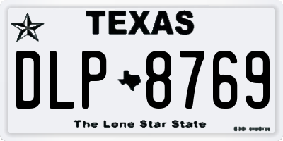 TX license plate DLP8769