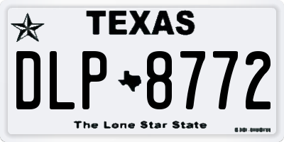TX license plate DLP8772