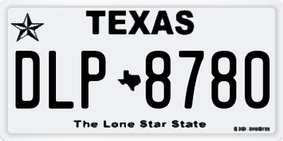 TX license plate DLP8780