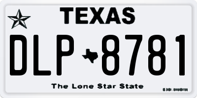 TX license plate DLP8781