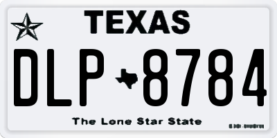 TX license plate DLP8784