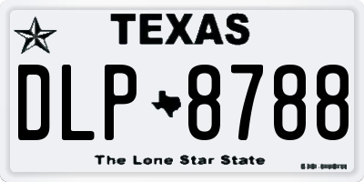 TX license plate DLP8788