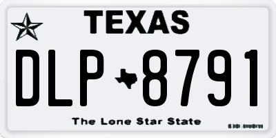 TX license plate DLP8791