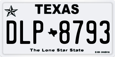 TX license plate DLP8793