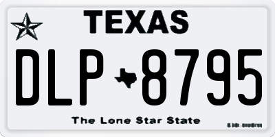 TX license plate DLP8795