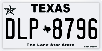 TX license plate DLP8796