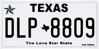 TX license plate DLP8809