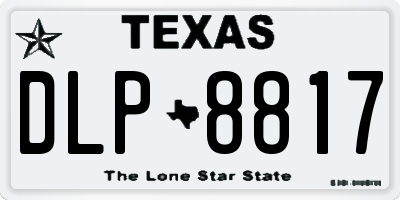 TX license plate DLP8817