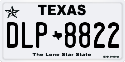 TX license plate DLP8822