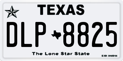 TX license plate DLP8825