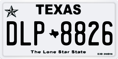 TX license plate DLP8826