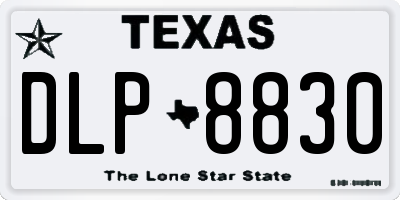 TX license plate DLP8830