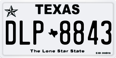 TX license plate DLP8843