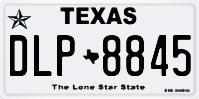 TX license plate DLP8845