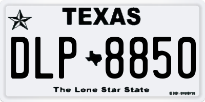 TX license plate DLP8850