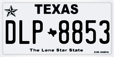TX license plate DLP8853
