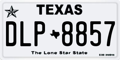 TX license plate DLP8857