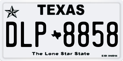 TX license plate DLP8858