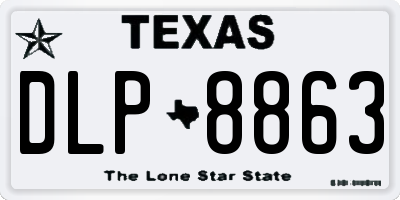 TX license plate DLP8863