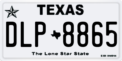 TX license plate DLP8865
