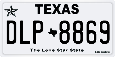 TX license plate DLP8869