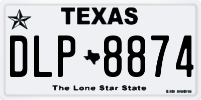 TX license plate DLP8874