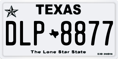 TX license plate DLP8877