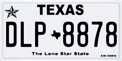 TX license plate DLP8878