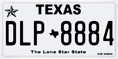 TX license plate DLP8884