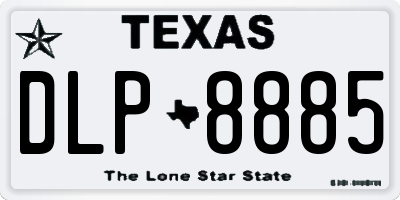TX license plate DLP8885
