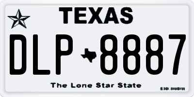 TX license plate DLP8887